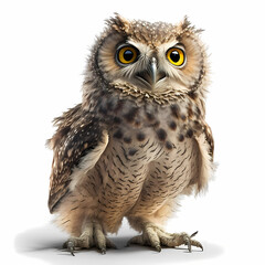 Fototapeta premium Owl Isolated white