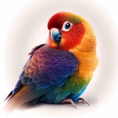 Obraz premium Lovebird Isolated white