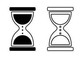Vector icon of an hourglass. 
