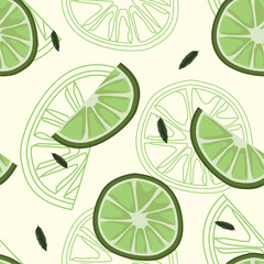 lemon citrus fruits pattern