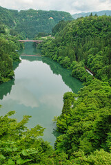 Japanese scenery - the river in the forest