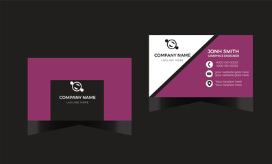 Corporate business card design.Elegant and clean business card .