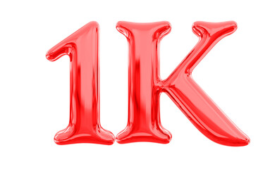 1K Follower Red Thank You 