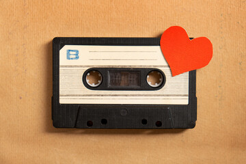 Old Audio Tape Cassette closeup