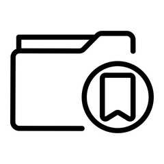 folder line icon