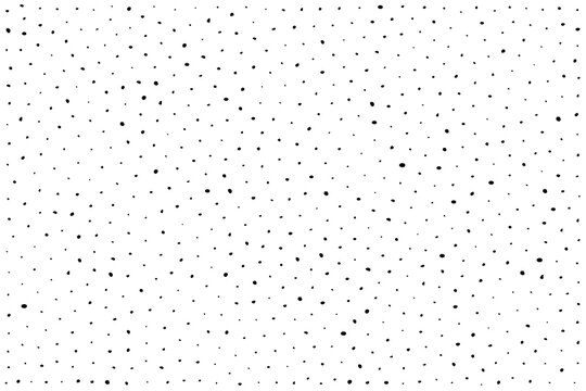 randomly dotted background, black patchy dots on white, vector illustration