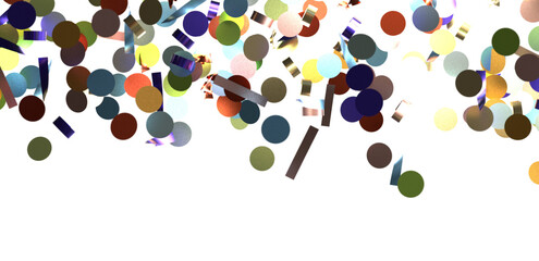 Confetti, paper triangle on the floor, fancy, colorful, celebration party