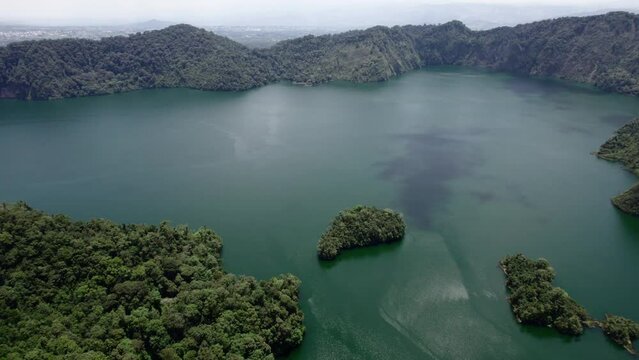 Aerial view to Lake Ngozi (Ngosi), Tanzania. Large crater in Africa.