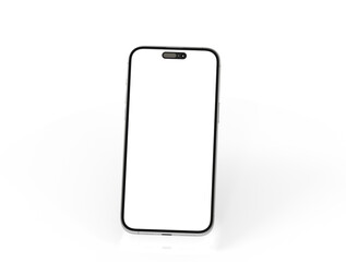 3d render illustration hand holding the white smartphone