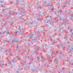 Chaotic smooth brush strokes, wet texture, stain pattern. Purple, red and blue colors. Seamless background.