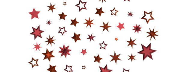 golden stars - in red