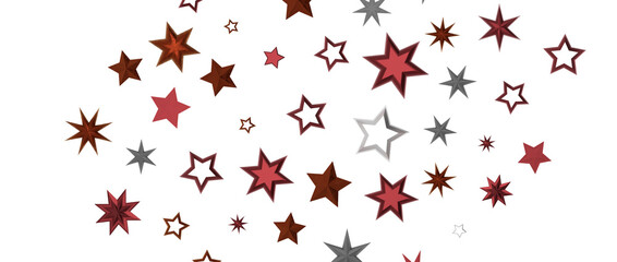 Festive christmas card. Isolated illustration white background. - in red