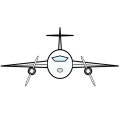 illustrazione di aeroplano turboelica trasporto passeggeri su sfondo trasparente