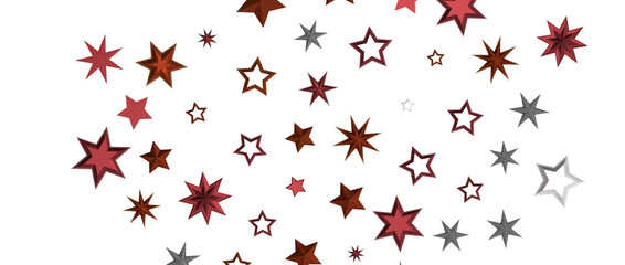 golden stars - in red