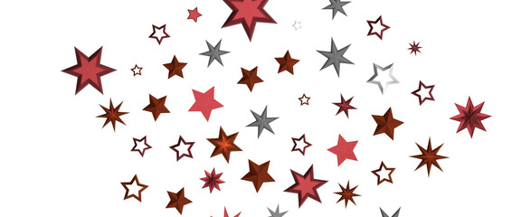 Festive christmas card. Isolated illustration white background. - in red