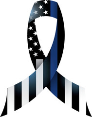 Police Support Ribbon Illustration