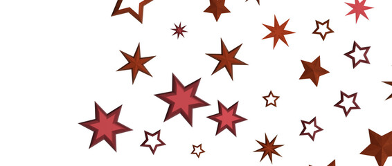 golden stars - in red