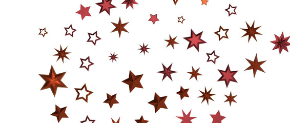 golden stars - in red