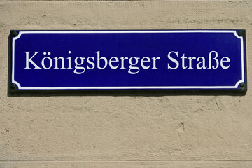 Emailleschild Königsberger Straße