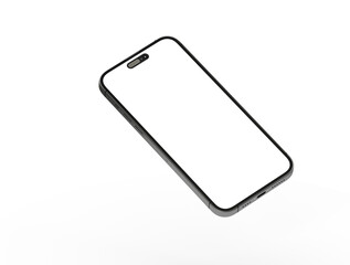 3d render illustration hand holding the white smartphone