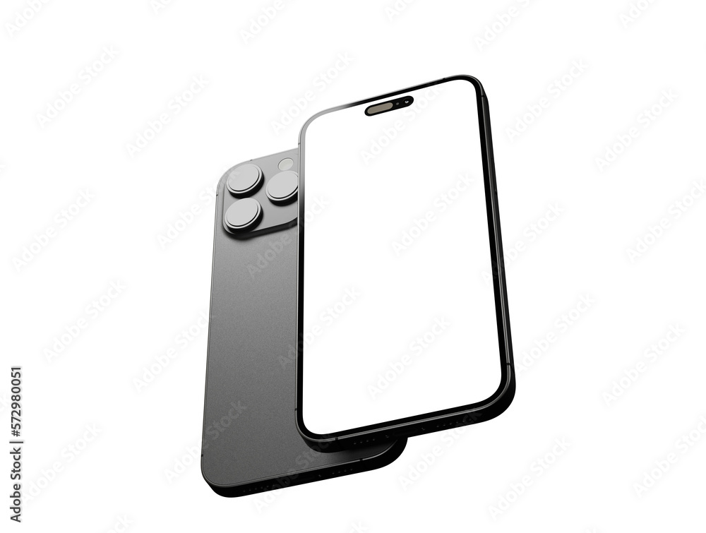 Aufkleber smartphone frame blank screen. mockup device.