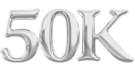 50K Follower Silver Thank You 