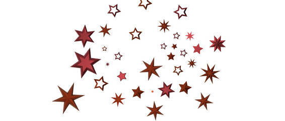 Festive christmas card. Isolated illustration white background. - in red