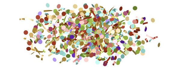 Confetti, paper triangle on the floor, fancy, colorful, celebration party