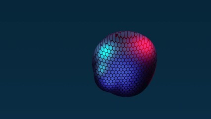 Abstract medical background for study business presentation backdrop blue pink multicolored metaball with scale texture meta ball 3d render animation motion design bubble transition transformation