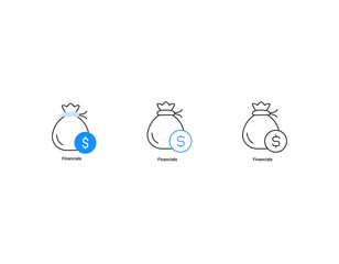 Savings Vector line icon with editable stroke
