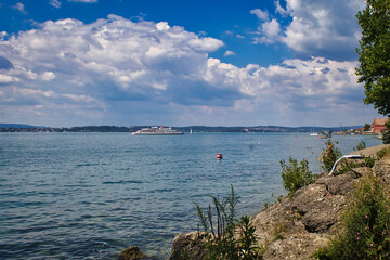view on the lake Constance on a sunny day