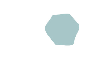 blue hand drawing solid color abstract freeform presentation decoration hand painted wave swashes minimal shape element