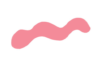 pink hand drawing solid color abstract freeform presentation decoration hand painted wave swashes minimal shape element