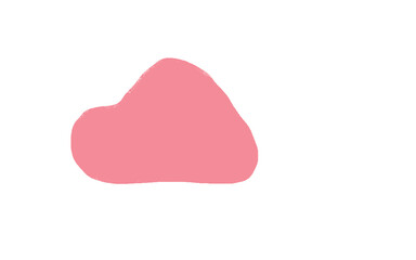 pink hand drawing solid color abstract freeform presentation decoration hand painted wave swashes minimal shape element