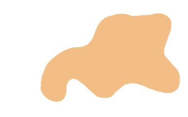 orange brown hand drawing solid color abstract freeform presentation decoration hand painted wave swashes minimal shape element