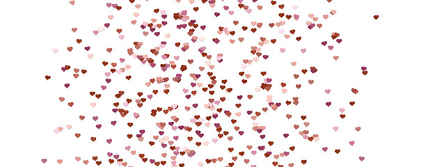hearts isolated on transparent background. Valentine’s day design.