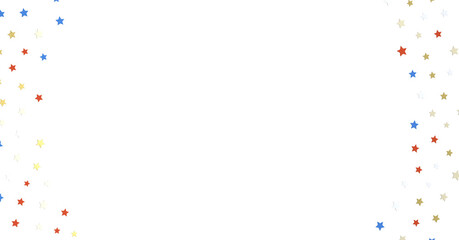 Stars - Festive background with confetti in the shape of stars in the color of the American flag. US independence day.