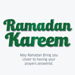 Ramadan Kareem greeting card Vector illustration