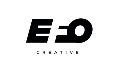 EFO letters negative space logo design. creative typography monogram vector