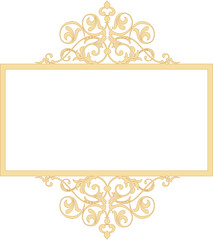 ornate rectangular gold frame
