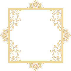 ornate square gold frame