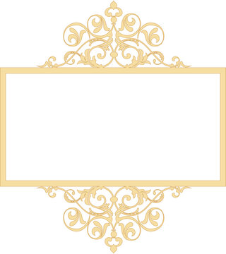 ornate rectangular gold frame