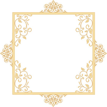 ornate square gold frame