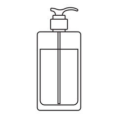 Hand sanitizer outline. Alcohol sanitizer kills bacteria stop viruses coronavirus. Hygiene product. Sanitizer bottle and wall mounted container. Covid-19 spread prevention flat illustration isolated 