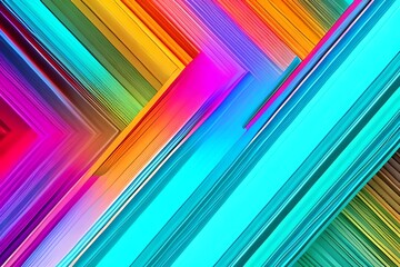 Colorful Abstract Background Wallpaper With Geometric Structures In Clashing Colors. Generative AI