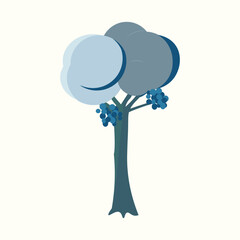 Tree with fruits vector