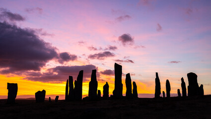 Sunset callanish standing stones