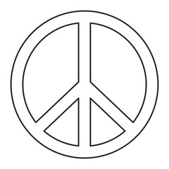 Peace sign in vector icon