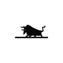 Bull set template vector logo . Bull animal vector logo design 