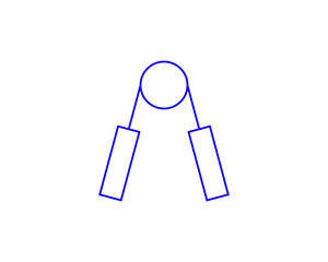 Isolated Concept of hand trainer in a flat style. Sport thin line icon. Health editable stroke icon.  Vector illustration
